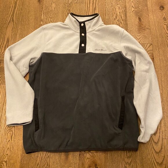 Eddie Bauer Snap Button Fleece Sweater - Picture 1 of 1